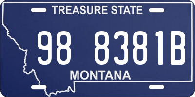 MT license plate 988381B