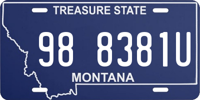 MT license plate 988381U