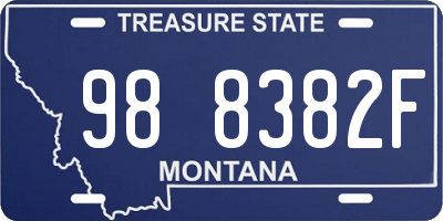 MT license plate 988382F