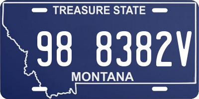 MT license plate 988382V