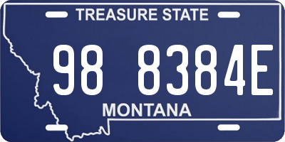 MT license plate 988384E