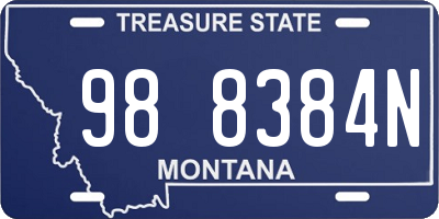 MT license plate 988384N