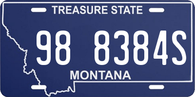 MT license plate 988384S