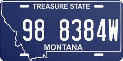 MT license plate 988384W