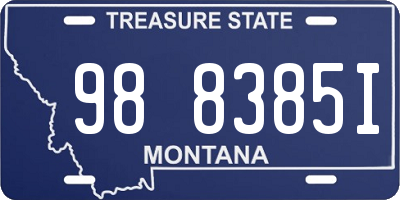 MT license plate 988385I