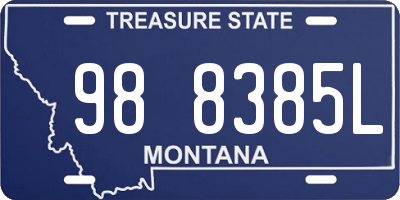 MT license plate 988385L