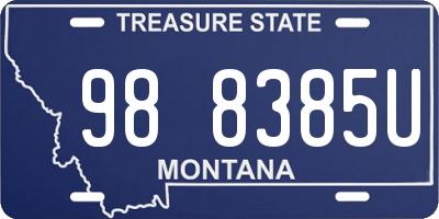 MT license plate 988385U