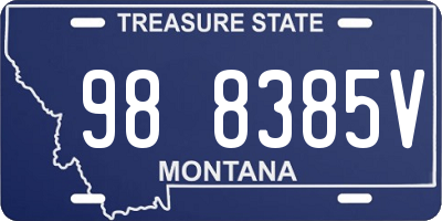 MT license plate 988385V