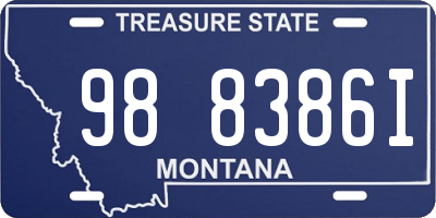 MT license plate 988386I
