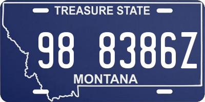 MT license plate 988386Z