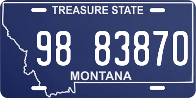 MT license plate 988387O