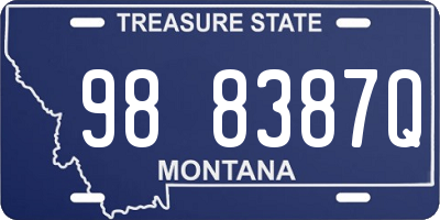 MT license plate 988387Q