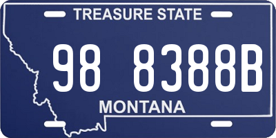 MT license plate 988388B