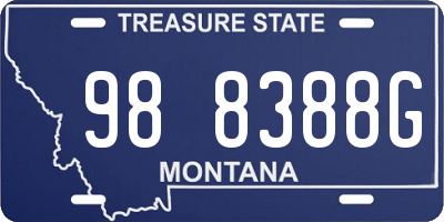 MT license plate 988388G