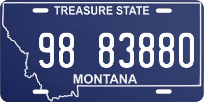 MT license plate 988388O