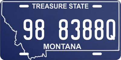 MT license plate 988388Q