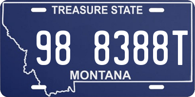 MT license plate 988388T