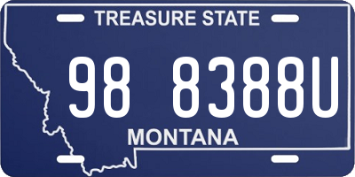 MT license plate 988388U