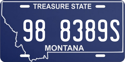 MT license plate 988389S