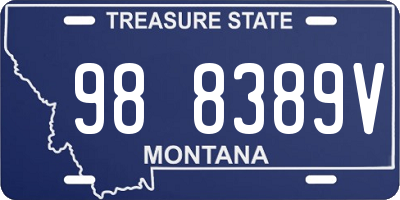 MT license plate 988389V
