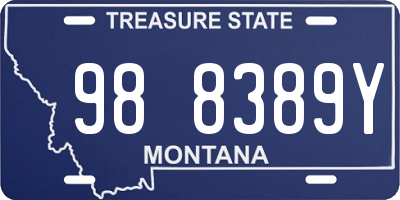MT license plate 988389Y