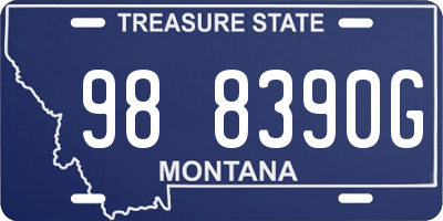 MT license plate 988390G