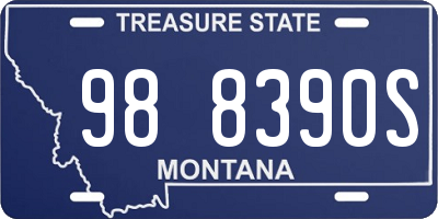 MT license plate 988390S