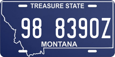 MT license plate 988390Z