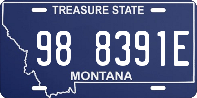 MT license plate 988391E