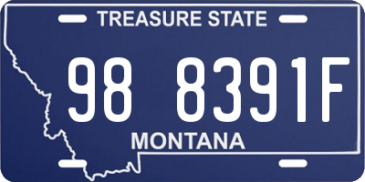 MT license plate 988391F