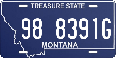MT license plate 988391G