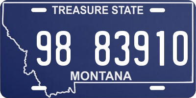 MT license plate 988391O