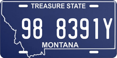 MT license plate 988391Y