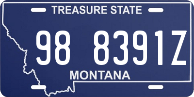 MT license plate 988391Z