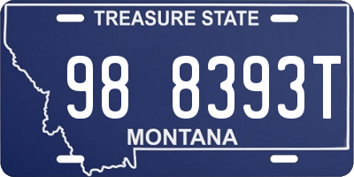 MT license plate 988393T