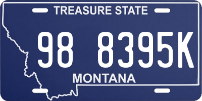 MT license plate 988395K