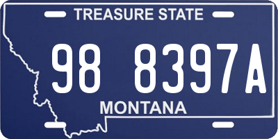 MT license plate 988397A