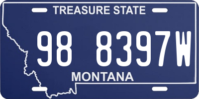 MT license plate 988397W