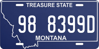 MT license plate 988399D