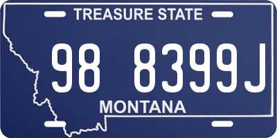 MT license plate 988399J