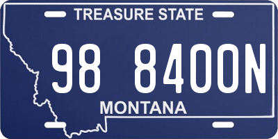 MT license plate 988400N