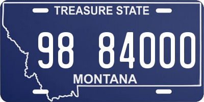 MT license plate 988400O