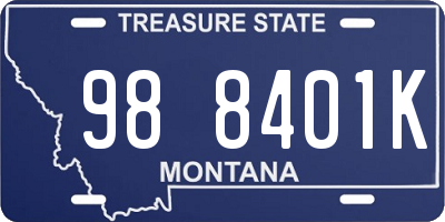 MT license plate 988401K