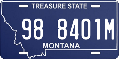 MT license plate 988401M