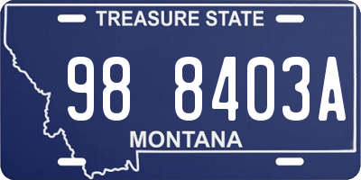 MT license plate 988403A