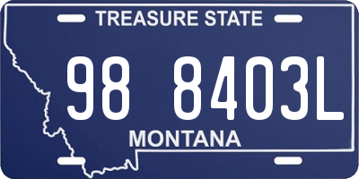 MT license plate 988403L