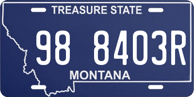 MT license plate 988403R