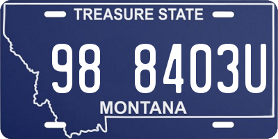 MT license plate 988403U