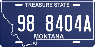 MT license plate 988404A