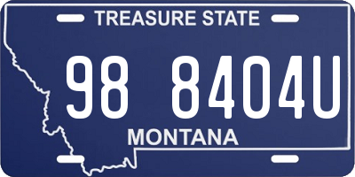 MT license plate 988404U